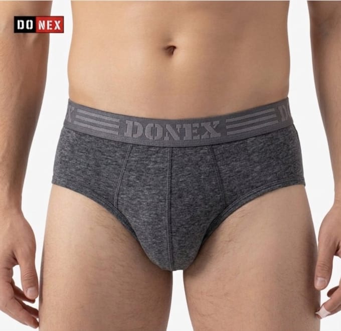 DONEX® Heren Slips – 3 Stuks – Antraciet – Katoen – Basic Comfort – Maat L
