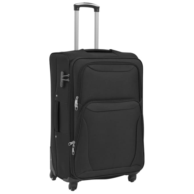 vidaXL - Trolleyset - zwart - 3-delig