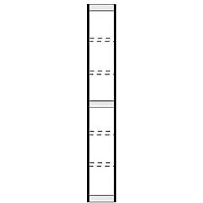 Eindwand, voor stalen rek PROGRESS 2000, H 2600 x D 600 mm, zilver