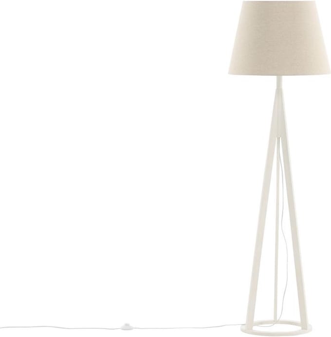 Svea - Nala vloerlamp - 160 cm - linnen - wit