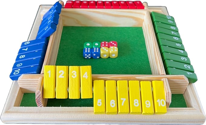 Shut the box 4 spelers