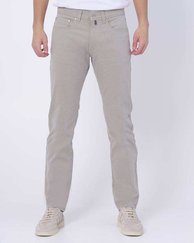 Pierre Cardin Broek Lyon Futureflex Grijs - Maat W 34 - L 36 - Heren - Five-pocket broek