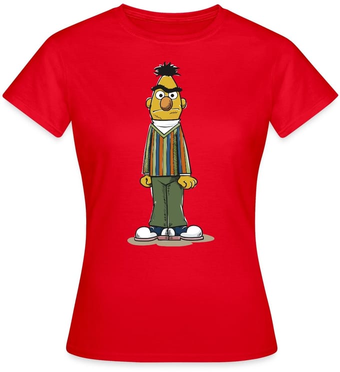 Sesamstraat Bert Pose T-Shirt Dames