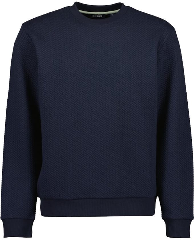Blue Seven - Trui 370192 navy ronde hals - maat L