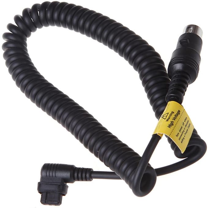 CX-voedingskabel voor het aansluiten van de PB820 PB960 flitservoeding en Canon Speedlite black