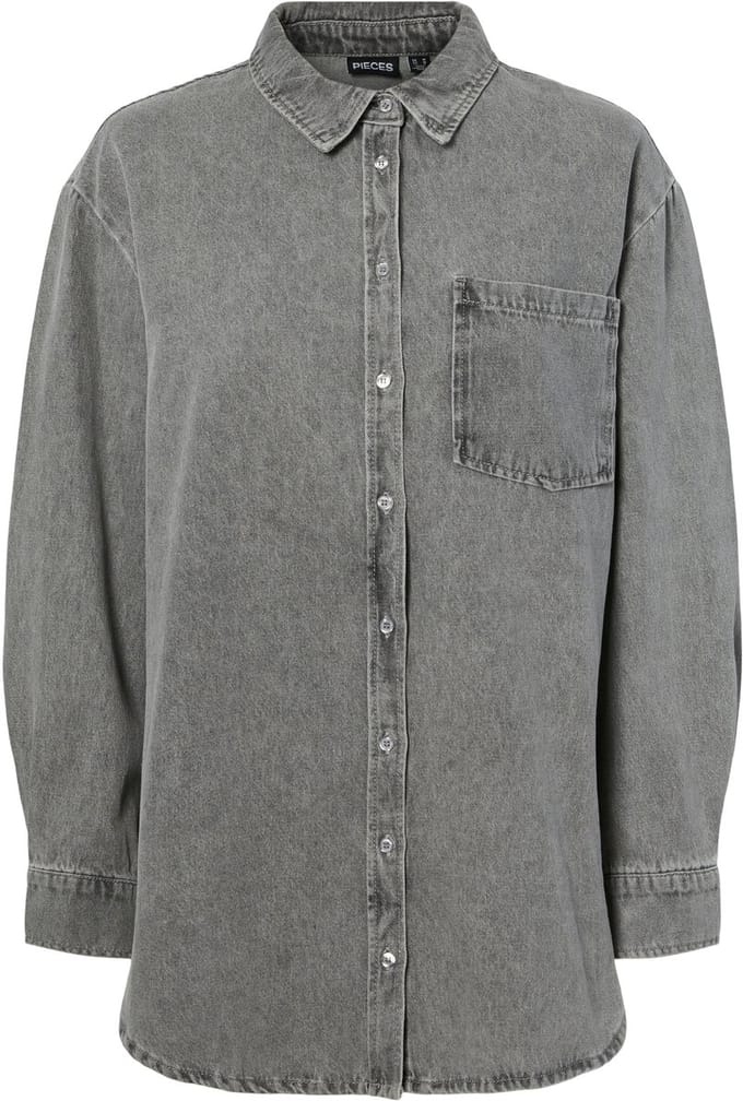 PIECES - PCMAISIE LS DENIM SHIRT NOOS BC - Dames - Blouses