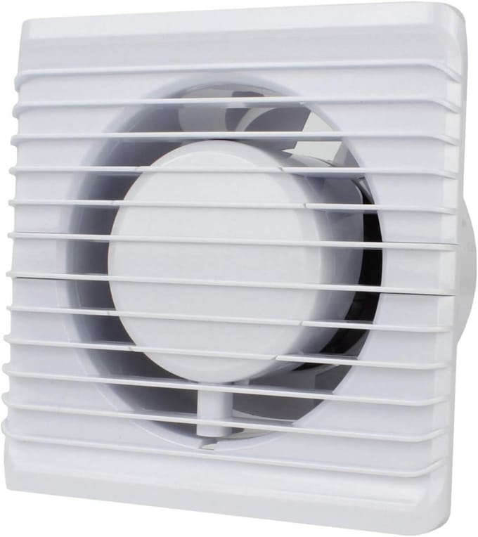 Ventilator Badkamer met Vochtigheidssensor Ronde en Vierkante Uitvoering Ø 125 mm