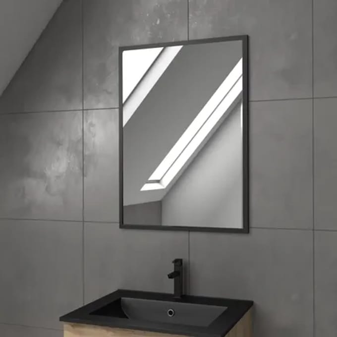 Aurlane Klassieke Badkamerspiegel Timber - Rechthoekig - 60x80 Cm