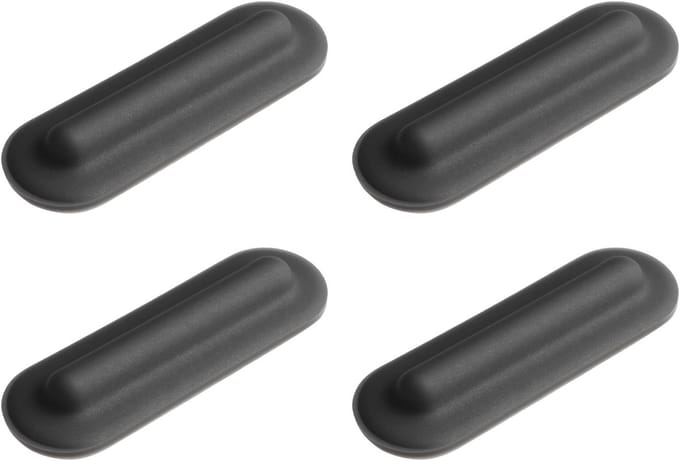 Set van 4 antislip rubberen voetjes, 25 x 8 mm, geschikt voor laptops en meubels