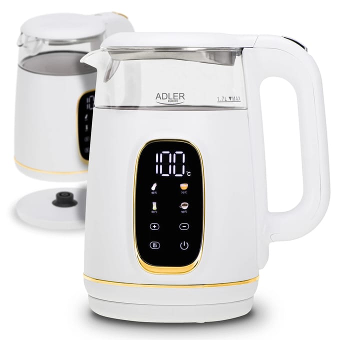 220W 1,7L waterkoker glas handmatige temperatuurinstelling temperatuuronderhoudsfunctie