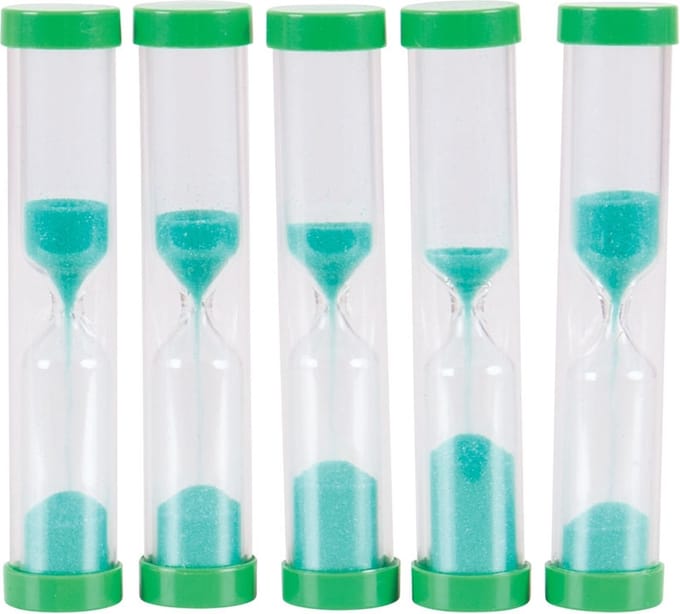 Bigjigs zandloper 1 Minuut Timer (Set van 5)