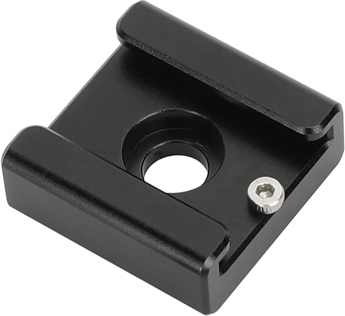 Koude Schoenhouder - Adapter - Camera Accessoires - Aluminium Constructie - 25mm - Zwart