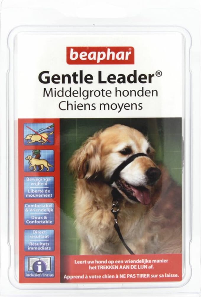 3x Beaphar Gentle Leader Zwart M