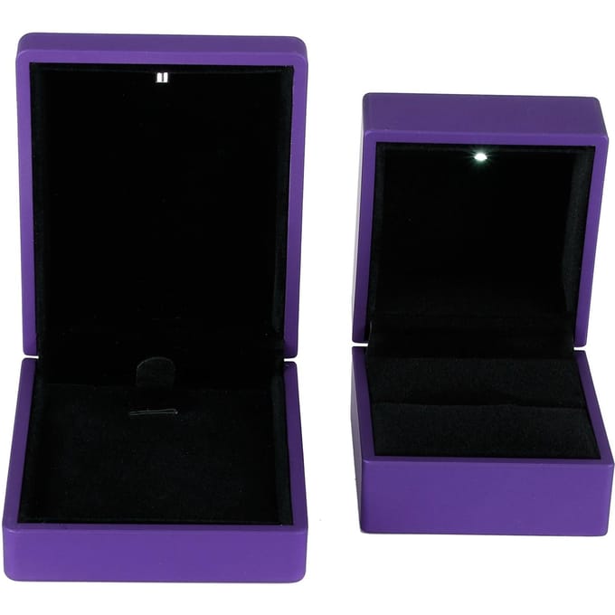 LED Sieraden Display Hanger Ketting Cadeaubox Ringendoos Verloving Bruiloft BenodigdheidPaars