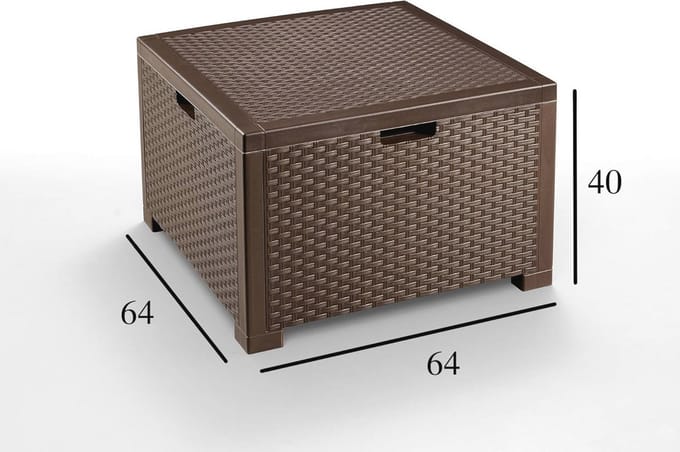Rotan Salontafel voor Kussens - Bruin - Waterdicht en Elegant