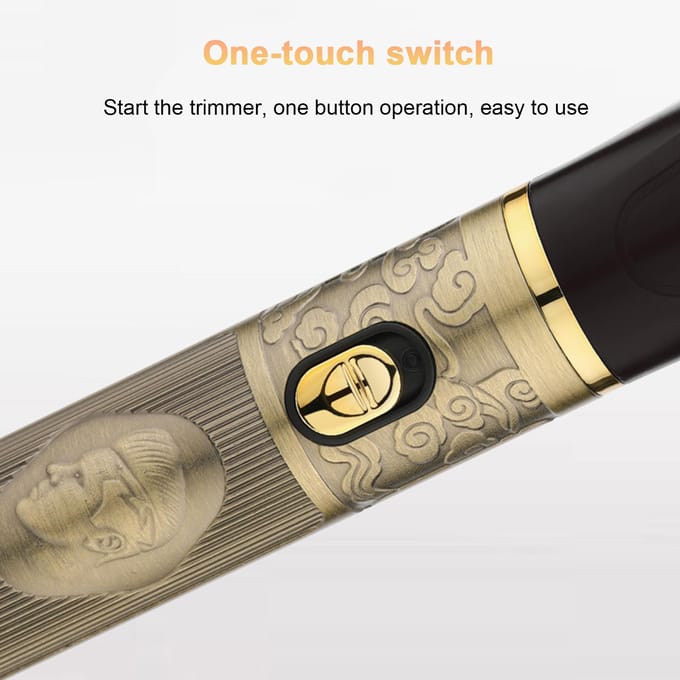 3-in-1 Elektrische Reciproque Scheerapparaat Neushaar Trimmer Vintage Kappers Clippers goud