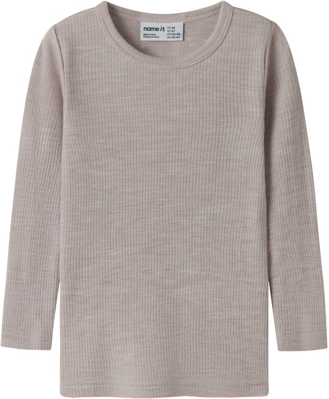NAME IT - NMNWAX WOOL RIB LS TOP NOOS - Unisex - Lange mouwen shirts