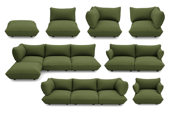 fatboy Sumo armleuning Boucle Gerecycled - leaf green