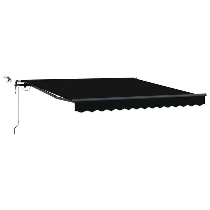 vidaXL - Uitschuifbare - luifel - Zwart - 300 - x - 250 - cm - Polyester