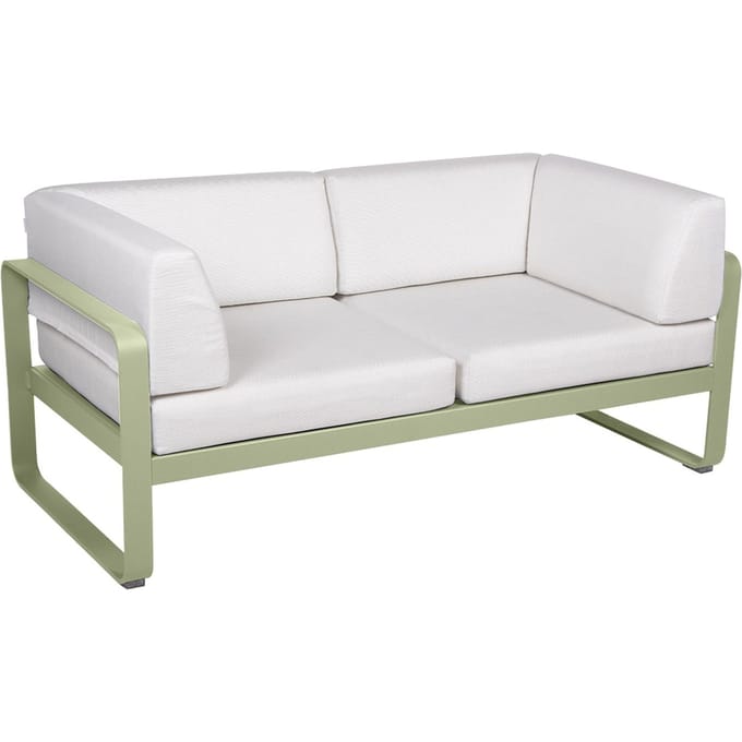 Fermob BELLEVIE club sofa 2 zits - 65 lindegroen mat - 81 witgrijs