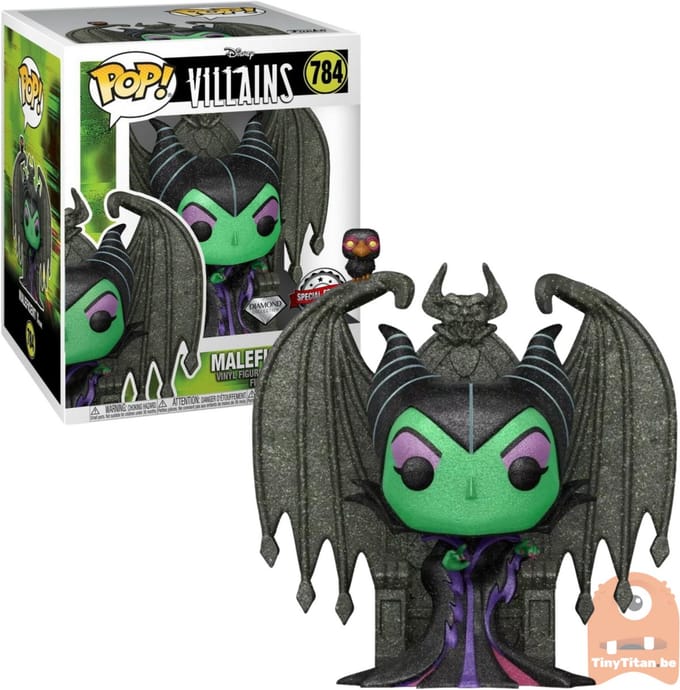 Funko Sleeping Beauty - POP! Deluxe Villains Maleficent On Throne (DGLT) 9 cm Verzamelfiguur - Multicolours