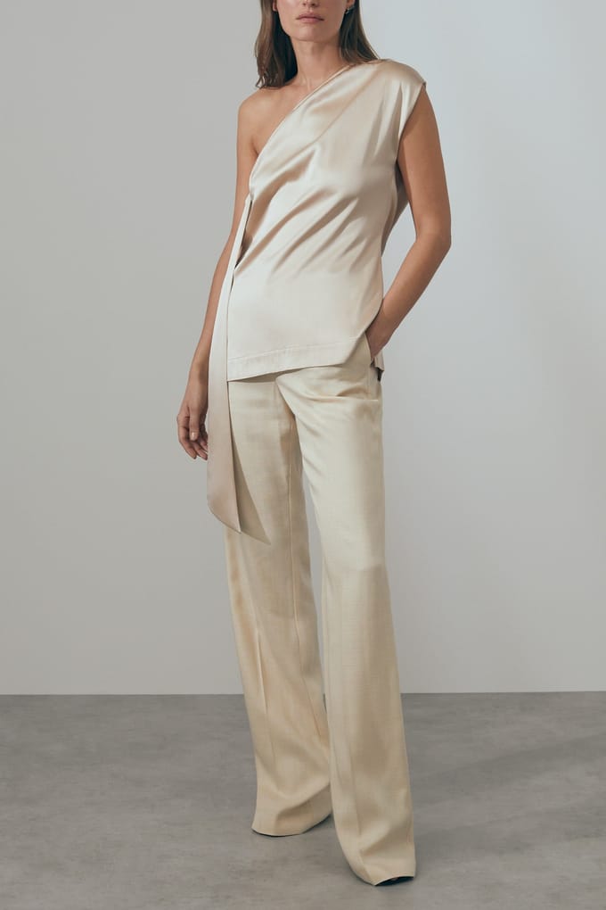 Reiss One Shoulder Top Blush Taglia: 6 | Canottiere Outlet | Donna
