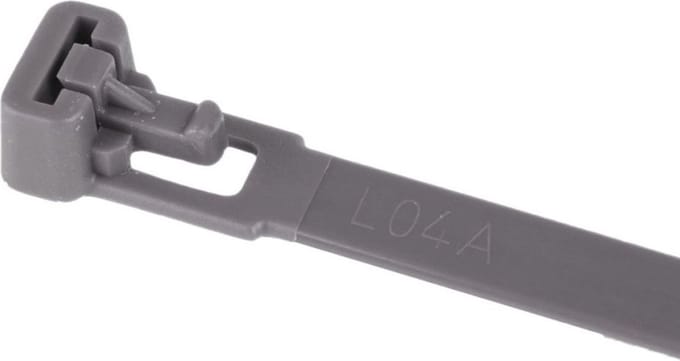 TD47 Hersluitbare Kabelbinders 7.6 x 100 mm Grijs - Tie wraps - Tyraps