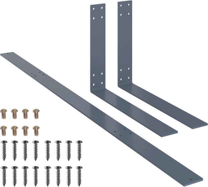 vidaXL - Rugleuning - voor - palletbank - 110 - cm - ijzer - lichtgrijs