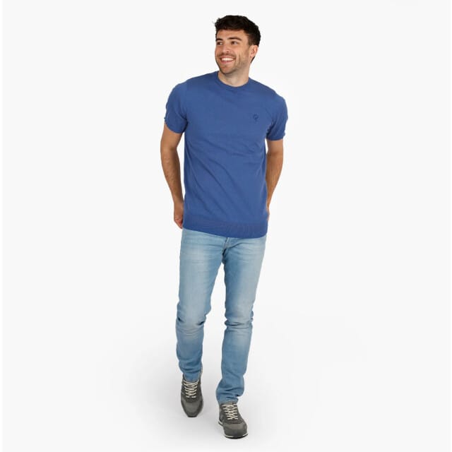 Heren T-Shirt Maurik - Avondblauw Melange