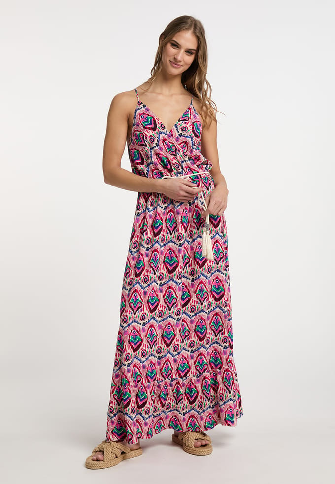 IZIA Maxi-jurk met all-over print Dames Roze Veelkleurig