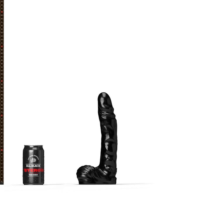 All Black Steroïd - The Jock - Dildo - 26,5 x 5 cm - zwart