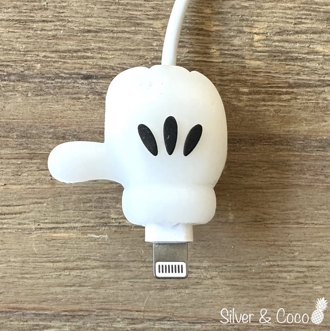 SilverAndCoco® - Kabeldiertjes / Kabelprotector / Kabelbeschermer Mobiele Telefoon Kabel Lader beschermer / Kabelbijter iPhone iPad Android oplader - Handschoen