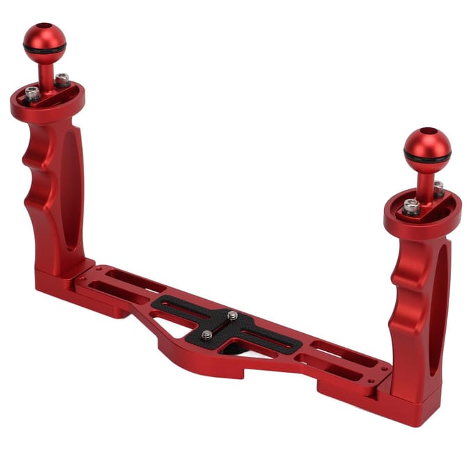 Dubbele Handheld Tray Stabilisator Rig Duiken Onderwater DSLR Camera Behuizingen Tray voor Sony brown
