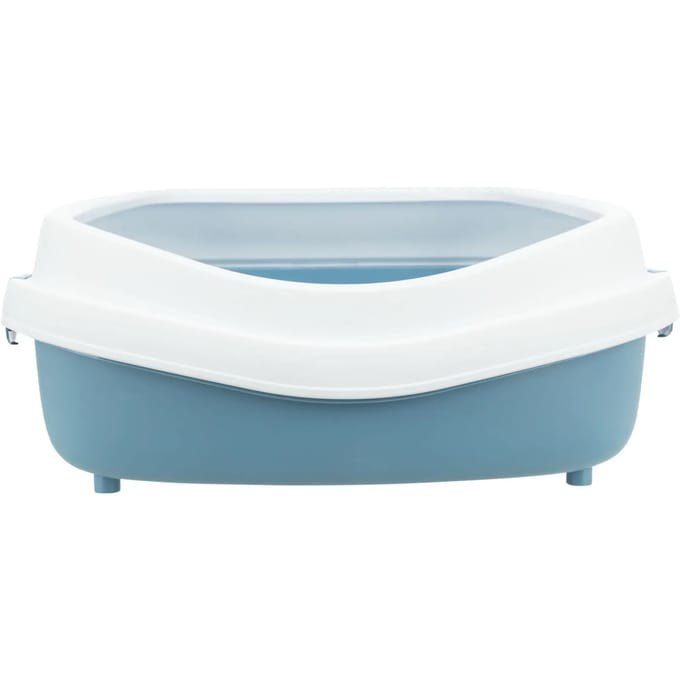 Trixie - Kattenbak Primo - Met Rand - Blauw/Wit - XXL - 71X56X25 cm