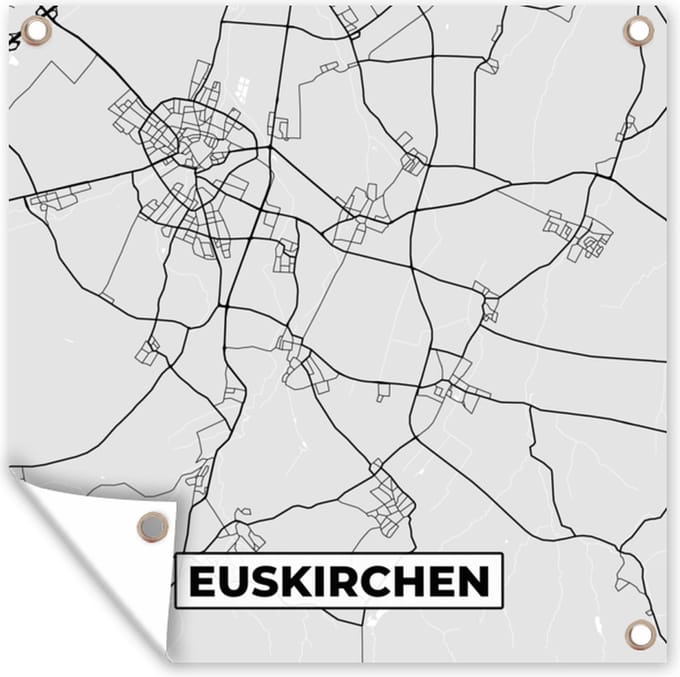 Tuindoek Stadskaart - Plattegrond - Kaart - Euskirchen - Duitsland - 100x100 cm