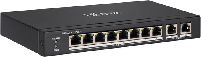 Hikvision HiLook NS-0310P-60 PoE Switch – 8-poorts Unmanaged (60W)