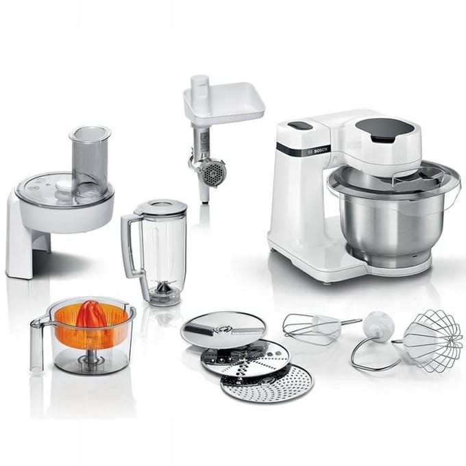 Bosch Haushalt MUMS2EW40 Foodprocessor 700 W Wit, RVS