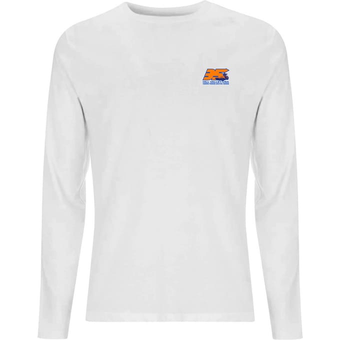 Back To The Future 35 Hill Valley Front Men's Long Sleeve T-Shirt - White - M