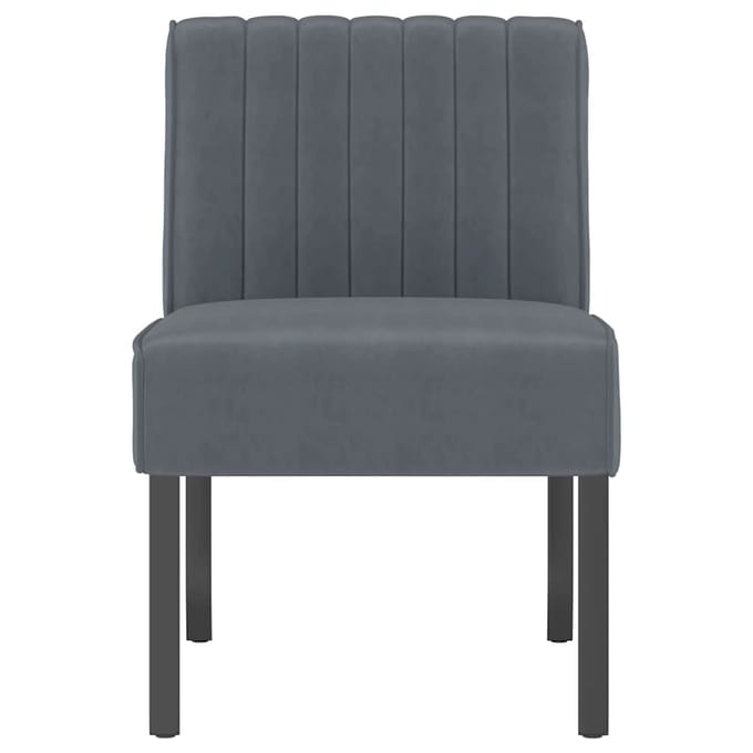 Vidaxl Fauteuil, Donkergrijs, Bekleed met Fluweel