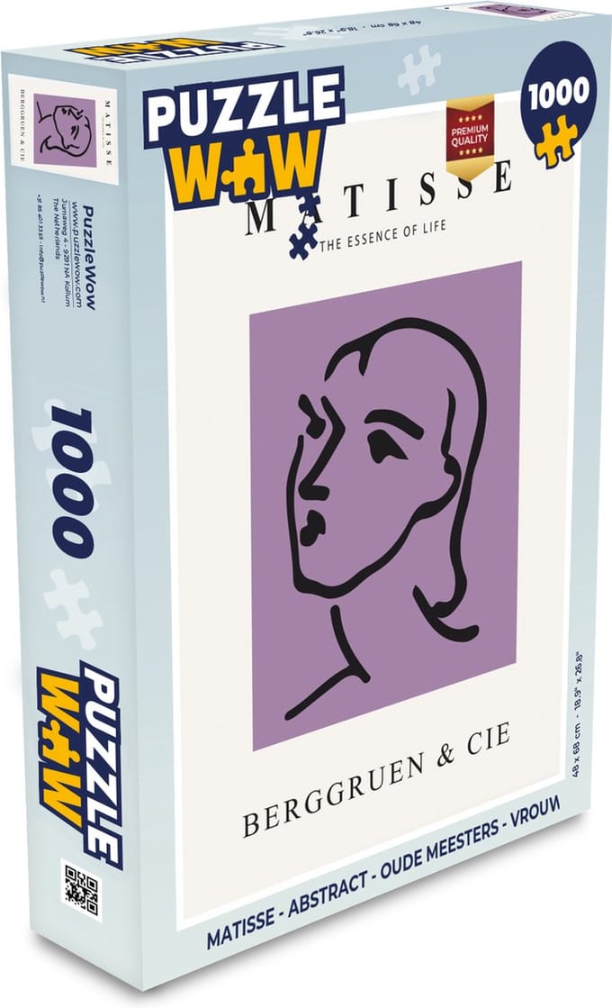 Puzzel Matisse - Abstract - Oude meesters - Vrouw - Legpuzzel - Puzzel 1000 stukjes volwassenen