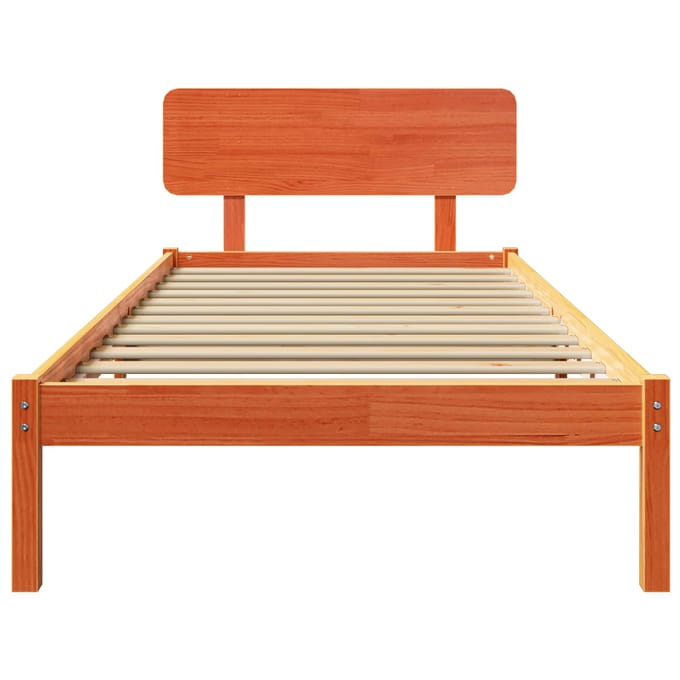 vidaXL - Bedframe - Wasbruin - 100 - x - 200 - cm - Massief - grenenhout