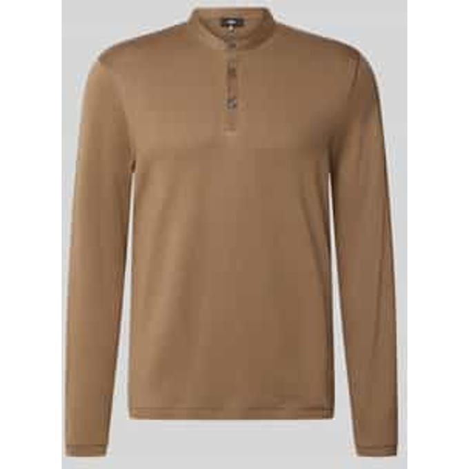 Shirt met lange mouwen met knoopsluiting model 'BADO'
