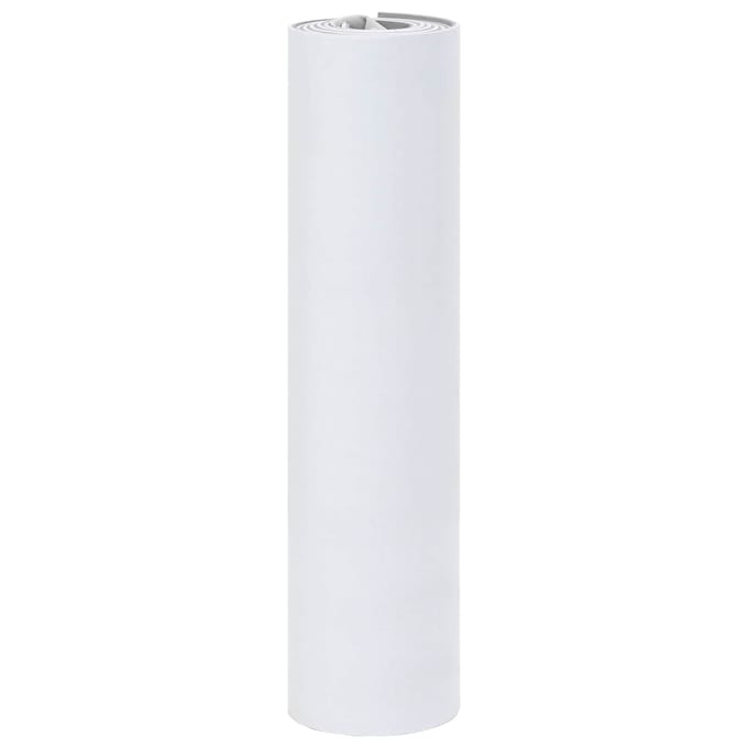 vidaXL - Bootmat - Gestreept - Lichtgrijs - en - wit - 240 - x - 60 - cm - EVA