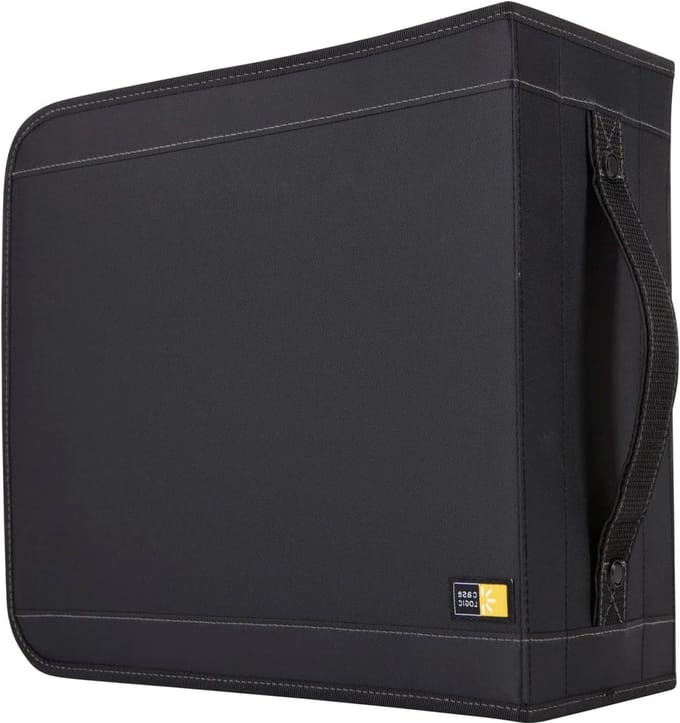 32-Disc CD Wallet Holds 32 Discs or 16 With Notes - Nylon (Black)