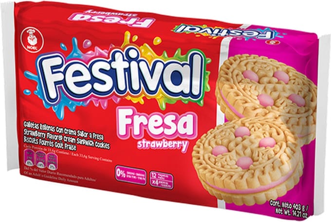 Festival Strawberry Flav. Cookies (403g)