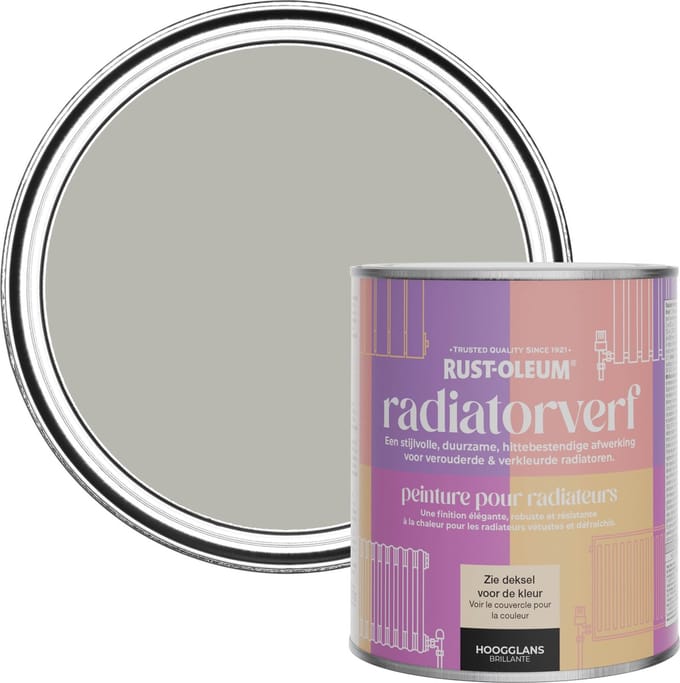 Rust-Oleum Grijs Radiatorverf Hoogglans - Grijze Boom 750ml