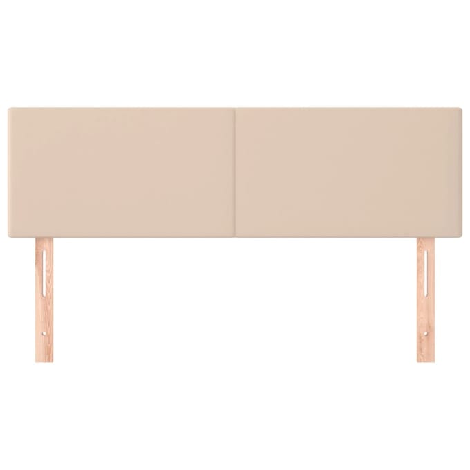 vidaXL - Hoofdborden - 144x5x78/88 - cm - kunstleer - cappuccinokleurig