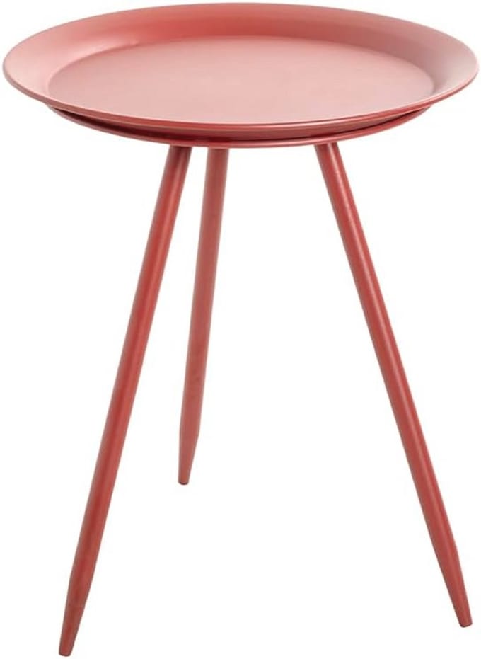 Moderne Bijzettafel Rood - H 47 cm x Ø 38 cm
