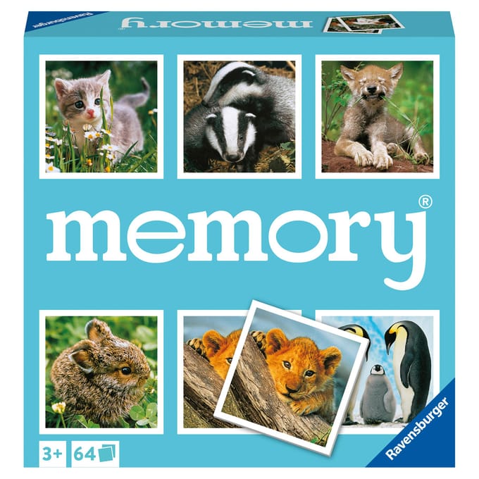 Top1Toys Ravensburger spel memory jonge dieren