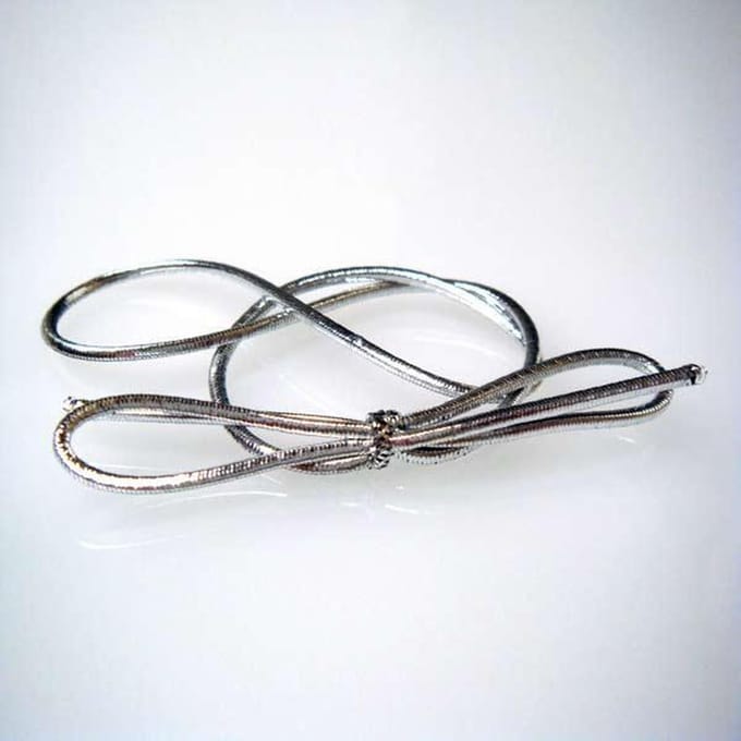 Versierelastiek Metallic Zilver 25,5cm (50 stuks)